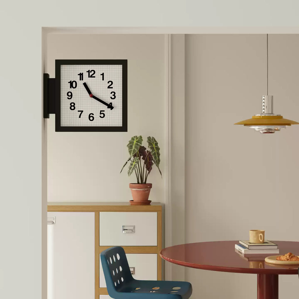 Square View Double-Sided Clock
