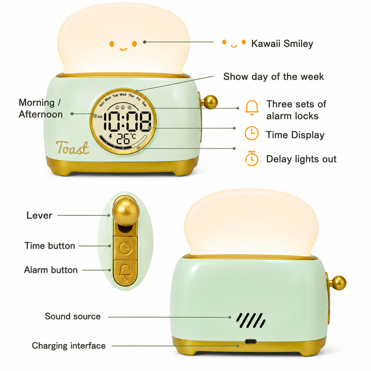 ObiToasty – Sleep Trainer Clock