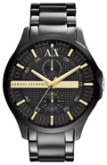 Armani Exchange Hampton AX2121 Men's Chronograph Watch – Black Dial with Black Stainless Steel Strap