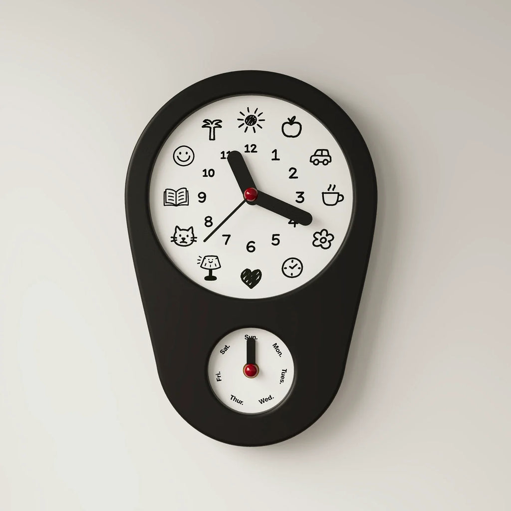 Retro Weekday Clock