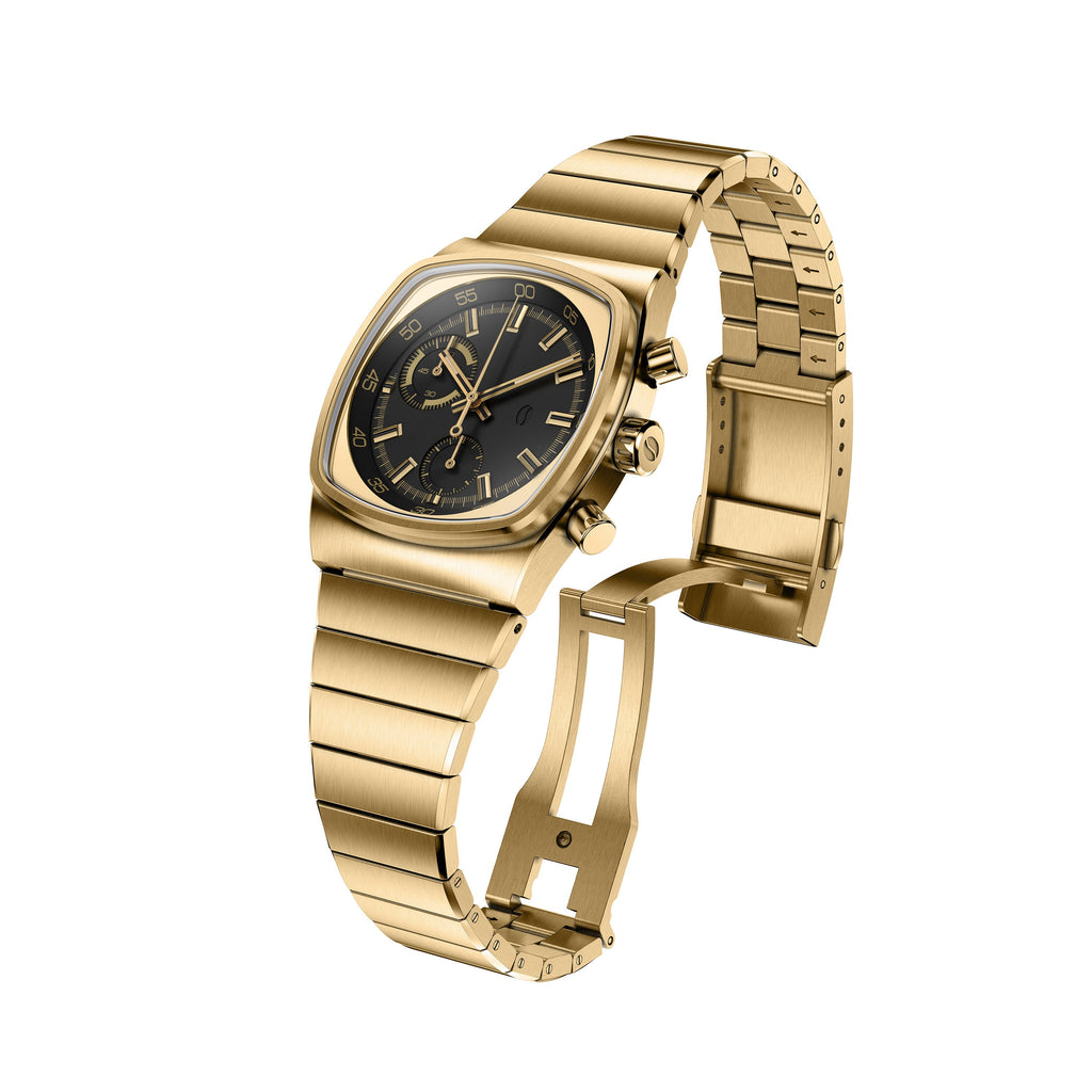 Metric - Gold & Black Chronograph Watch