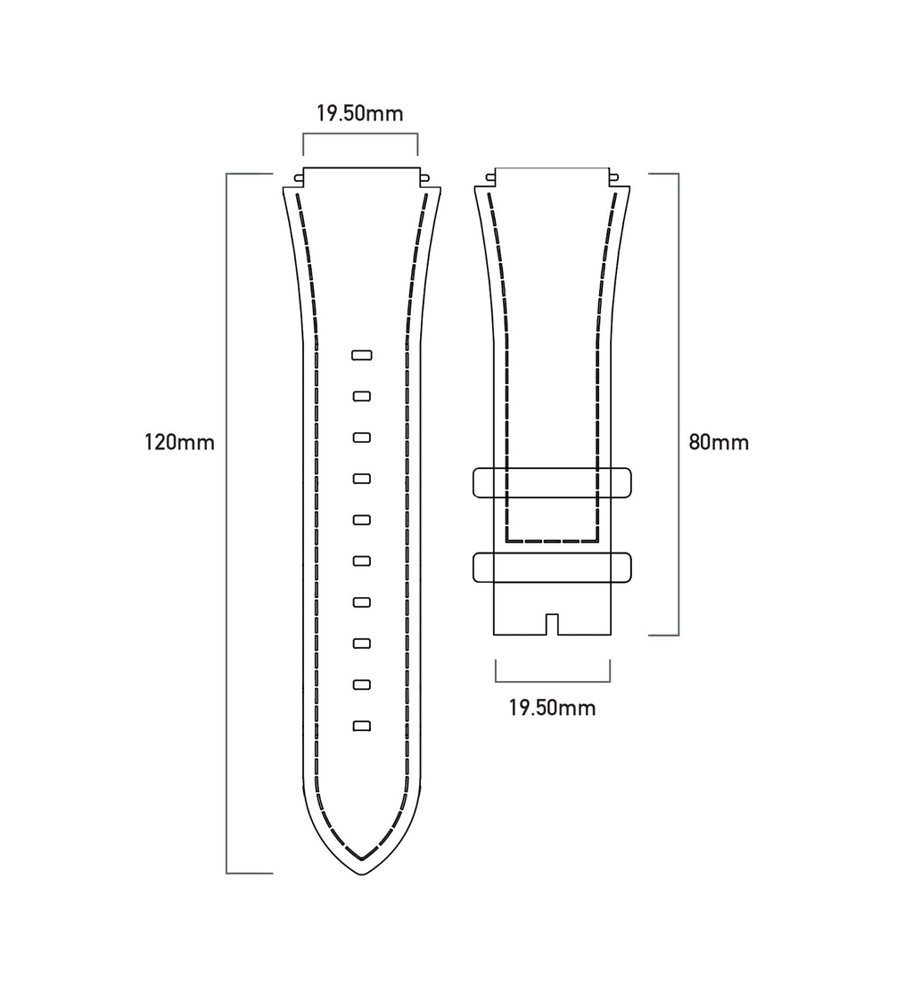 Metric - Leather Strap in Black 19.50mm