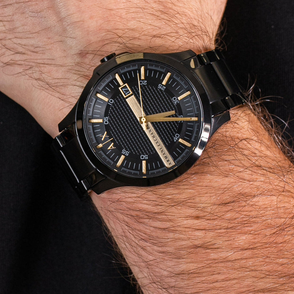 Armani Exchange Hampton AX2413 Men's Chronograph – Black Dial with Black Stainless Steel Strap